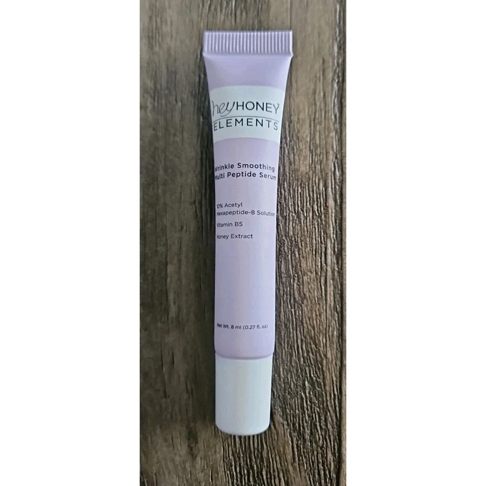 2 Hey Honey Elements Wrinkle Smoothing Multi Peptide Serum 8ml NEW DELUXE SAMPLE